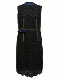 Womens dresses online: Kolor black blue brown embroidered dress