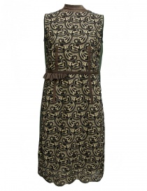 Womens dresses online: Kolor brown green cream patterned dress