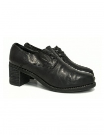 Womens shoes online: Black leather Guidi M82 shoes