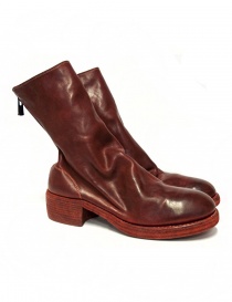 Red leather Guidi 788Z ankle boots 788Z SOFT HORSE FULL GRAIN 1006T order online