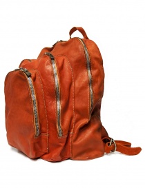 Guidi DBP04 orange leather backpack