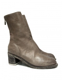 Womens shoes online: Guidi M88 light gray leather ankle boots