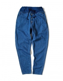 Womens trousers online: Kapital blue trousers with elastic band