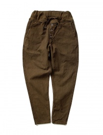 Pantaloni donna online: Pantalone Kapital con elastico colore marrone