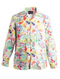 Mens shirts online: Patterned Haversack shirt with beach drawings