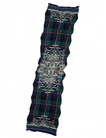 Scarves online: Kapital navy tartan scarf