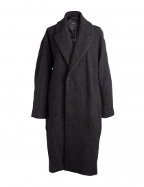 Womens coats online: Pas de Calais black coat for woman with grey shades