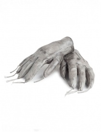 Carol Christian Poell kangaroo grey leather gloves with tassels AM/2300 ROOMS-PTC/19 order online