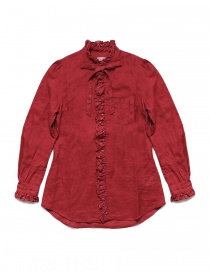 Kapital red linen shirt with ruffles online