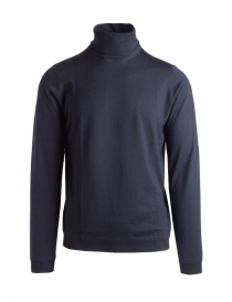 Men s knitwear online: Goes Botanical blue turtleneck sweater