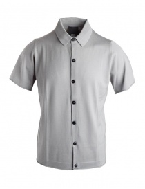 Mens t shirts online: Goes Botanical grey polo shirt with buttons