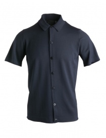 Mens t shirts online: Goes Botanical blue polo shirt with buttons