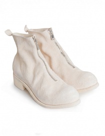 Mens shoes online: Guidi PL1 white horse reverse leather ankle boots