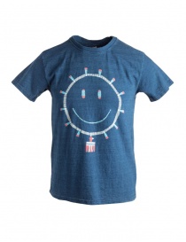 Kapital indigo blue T-shirt with sun smile EK-557 IDG order online