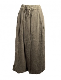Womens trousers online: Kapital skirt pants in hemp with drawstring