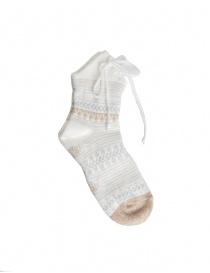 Socks online: Kapital white socks with laces