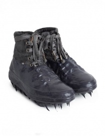 Mens shoes online: Carol Christian Poell dark grey shoes with high rubber dripped sole