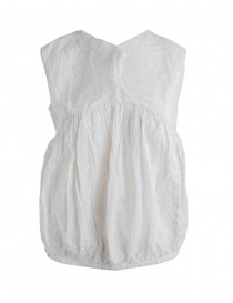 Womens shirts online: Kapital white sleeveless balloon shirt