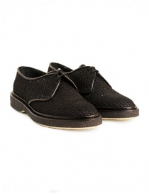 Adieu Type 1 shoe in black perforated fabric TYPE-1-RESILLA-POLIDO-BLK order online