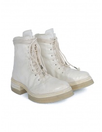 Mens shoes online: Carol Christian Poell white combat boots with laces