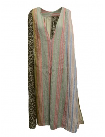 Kapital linen and cotton pastel patchwork dress K1904OP120 PASTEL order online