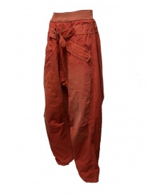 Pantaloni Kapital rossi con fibbia