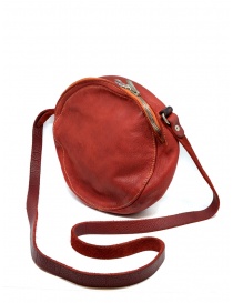 Guidi CRB00 crossbody round bag in red horse leather