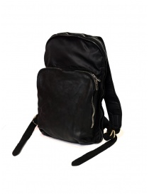 Guidi SP05 black expandable backpack in horse leather and nylon SP05 SOFT HORSE FG+NYLON BLKT order online