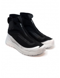 Mens shoes online: 11 by Boris Bidjan Saberi black and white high-top sneakers