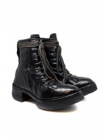 Womens shoes online: Carol Christian Poell AF/0906 black combat boots with laces