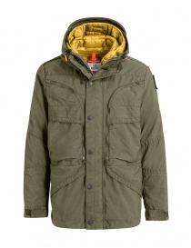 Mens jackets online: Parajumpers Alpha military green and yellow jacket