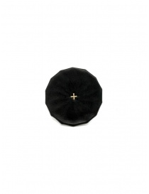 M.A+ black leather wheel-shaped purse