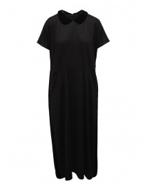 Womens dresses online: Miyao wool dress with velvet collar black