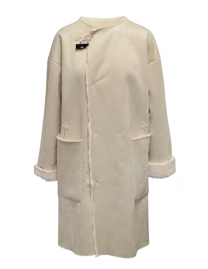 Plantation reversible suede-fur white coat PL99FA920 WHITE womens coats online shopping