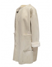 Plantation reversible suede-fur white coat