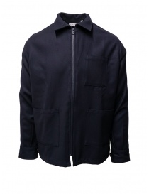 Mens jackets online: Camo blue cotton zippered jacket