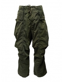 Mens trousers online: Kapital khaki cargo pants wide on the sides
