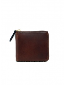Slow Japan Herbie square wallet in brown leather