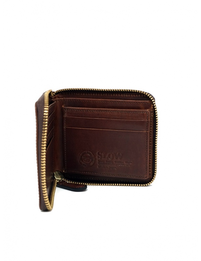 Slow Herbie small square brown leather wallet