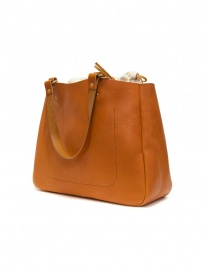 Slow Bono bag in orange leather with linen bag price