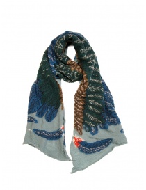 Kapital light blue scarf with green and blue eagle