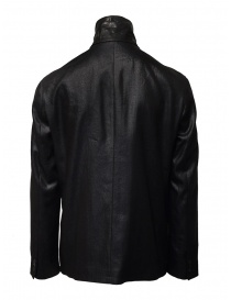 John Varvatos shiny black double-breasted jacket