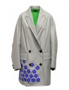 Kolor gray nylon coat with blue flowers buy online 20SCL-C05101 GRAY