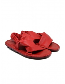 Womens shoes online: Trippen Embrace F red crossed sandals