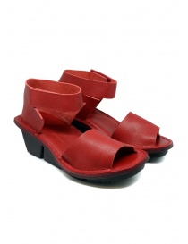 Womens shoes online: Trippen Scale F red leather sandals