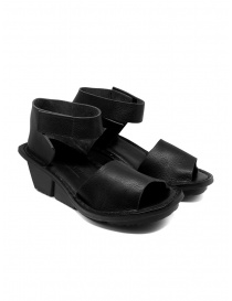 Womens shoes online: Trippen Scale F black leather sandals