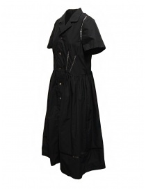 Miyao abito lungo nero con dettagli in pizzo