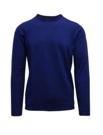Men s knitwear online: Goes Botanical teal blue long sleeve sweater