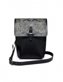 Bags online: Gaiede leather bag with flap decorated in silver