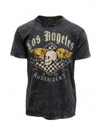 Mens t shirts online: Rude Riders gray t-shirt with Speed ​​Shop print